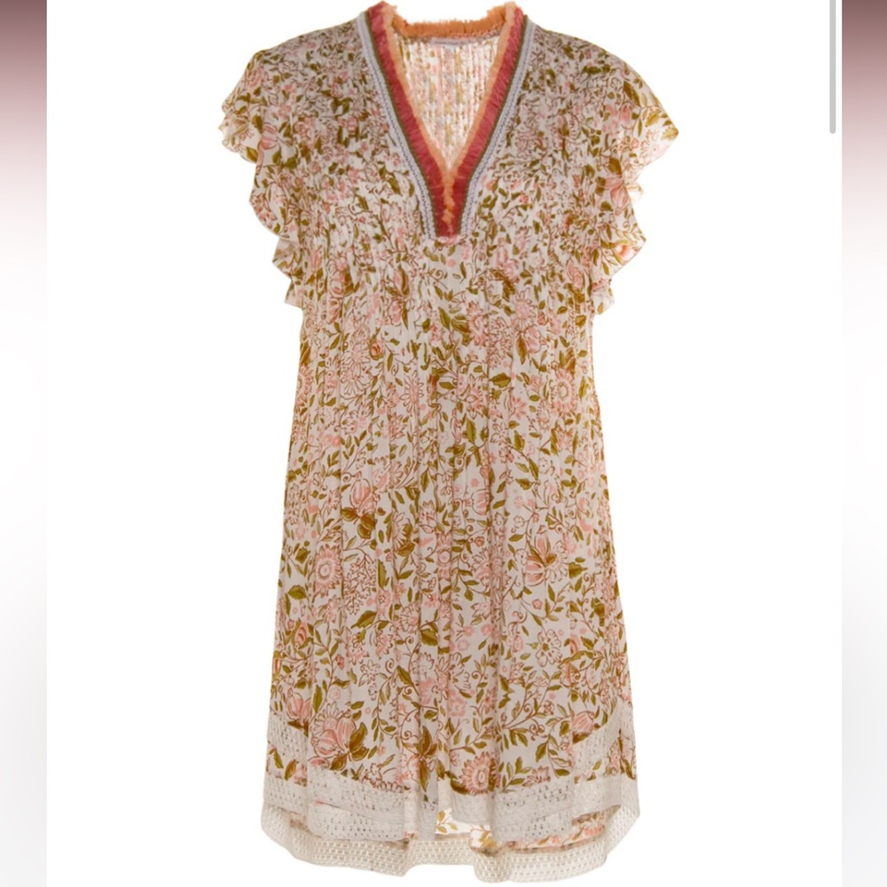 NWT Poupette St Barth Mini Dress Sasha - Green Menton